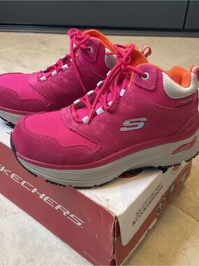 Skechers Arch Fit Pink Women's Athletic Walking Shoes comp toe EH 5.5 NIB